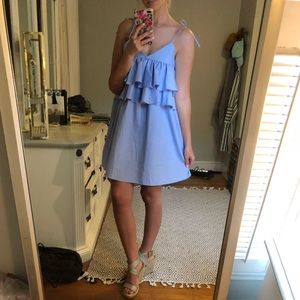 Goodnight macaroon Ruffle tiered mini dress